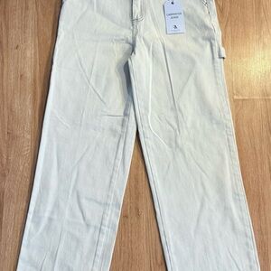 NWT Women’s Flying Angel Carpenter Jeans - Wide Leg - Cream Colored - Size 11/30